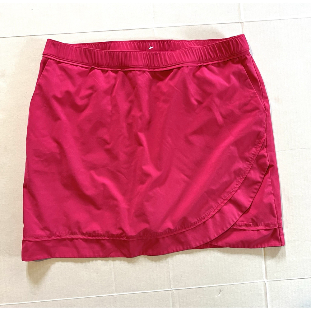 Chico’s Zenergy UPF Curved Hem Skort Hot Pink Classic Fit 14 Tennis Pickle Ball